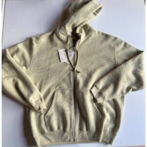 AURALEE Heavy BD Full Zip Hoodie - Light Green - Size 5 (Large) - Made in Japan